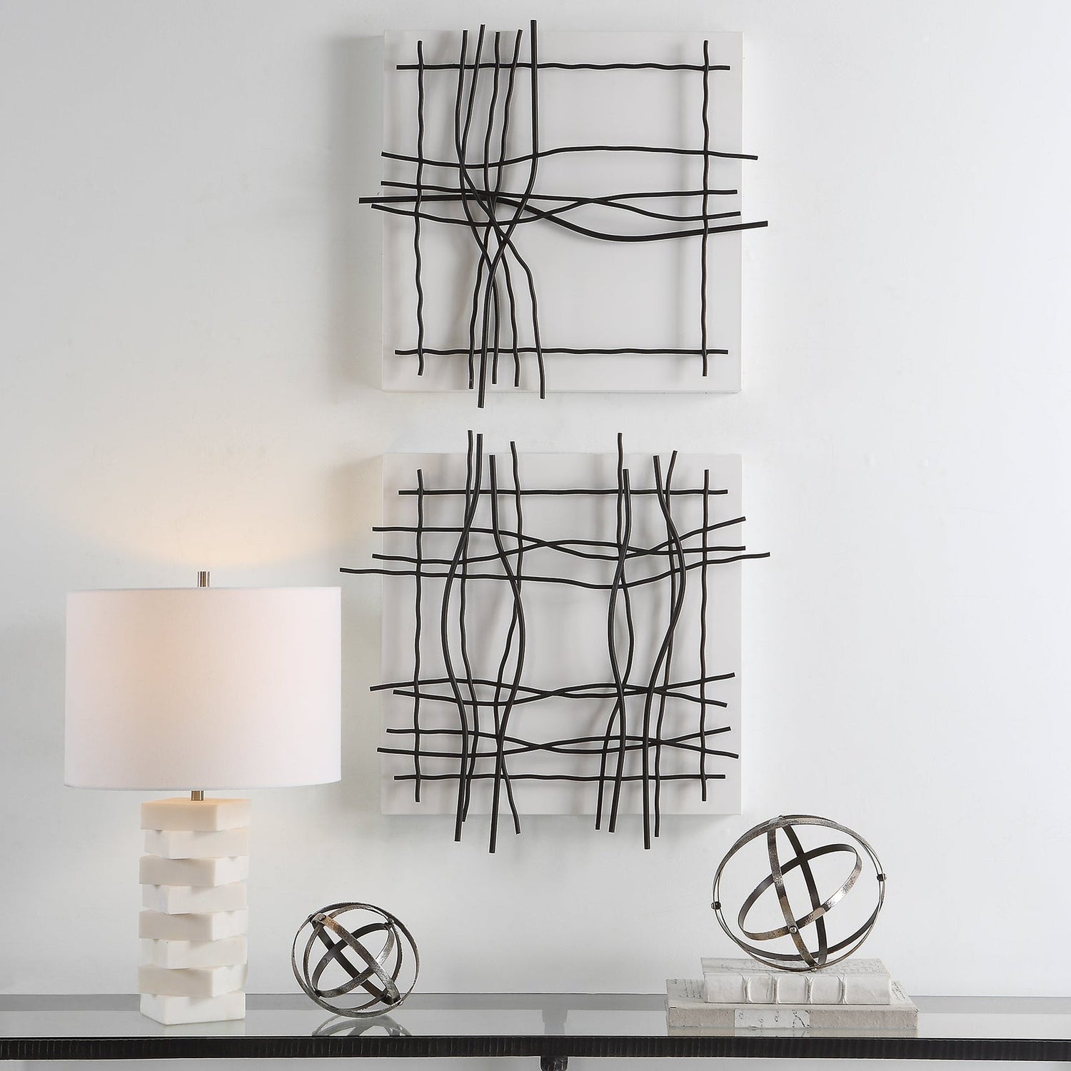 Uttermost Genesis Metal Wall Decor - Set Of 2 - Home Elegance USA