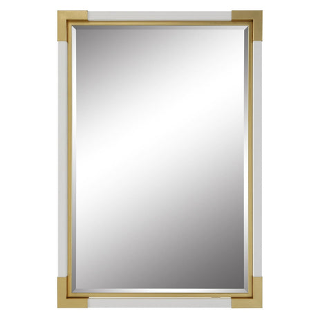 Uttermost Malik White & Gold Mirror - Home Elegance USA