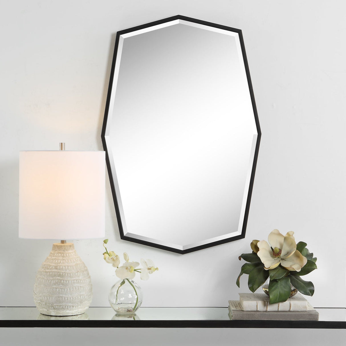 Uttermost Facet Octagonal Iron Mirror - Home Elegance USA