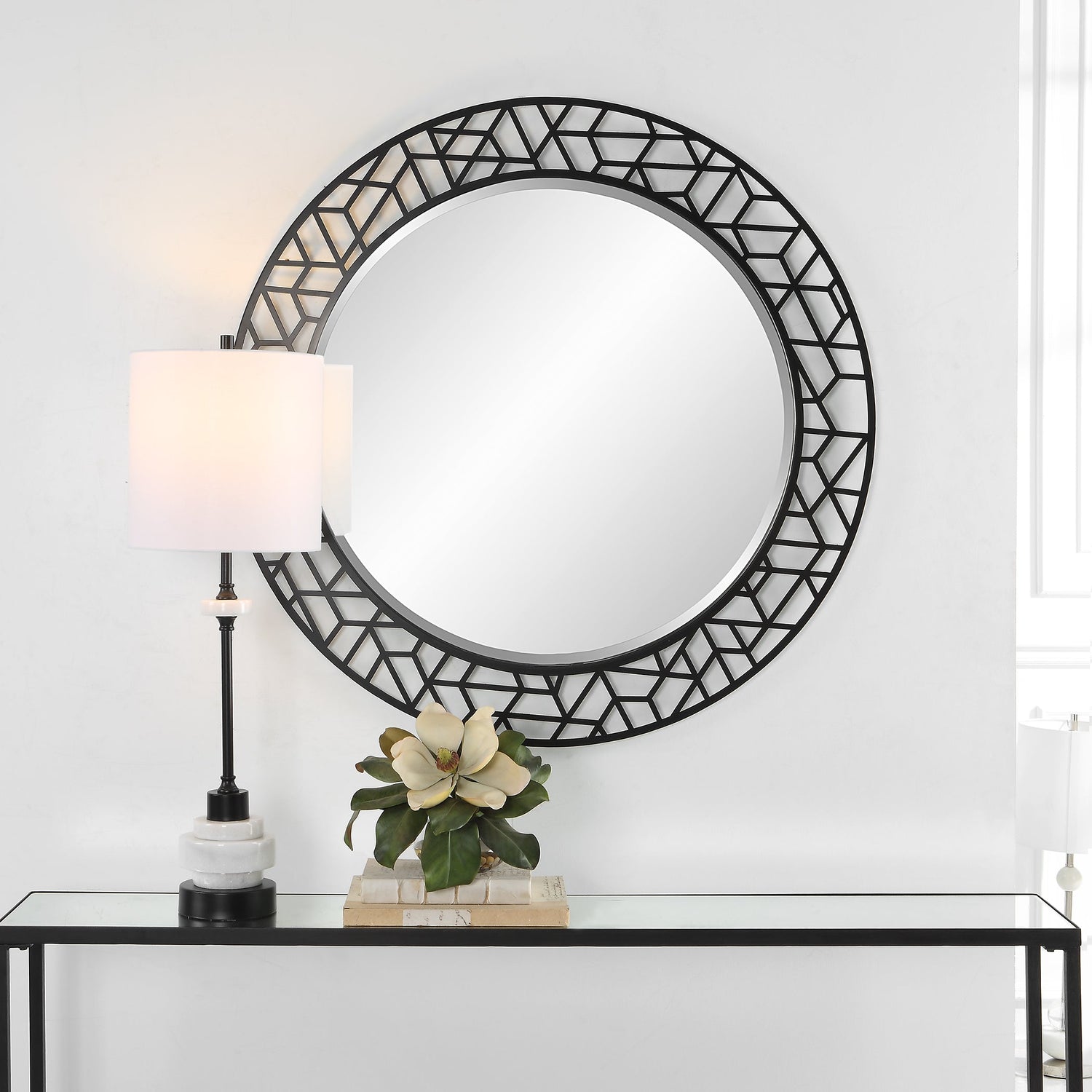 Uttermost Mosaic Metal Round Mirror - Home Elegance USA