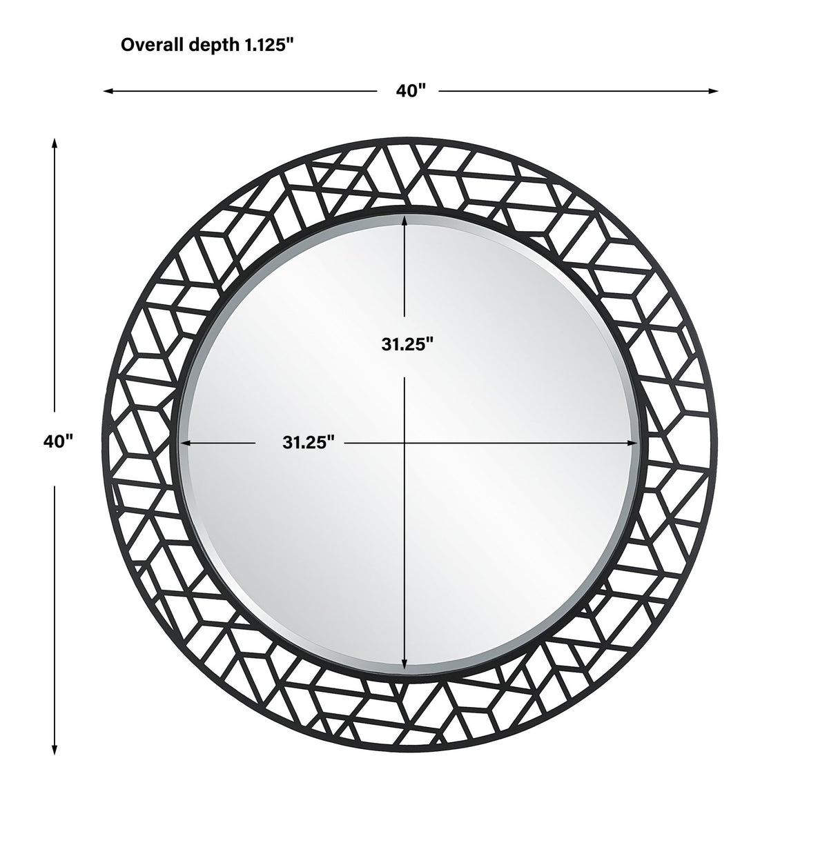 Uttermost Mosaic Metal Round Mirror - Home Elegance USA
