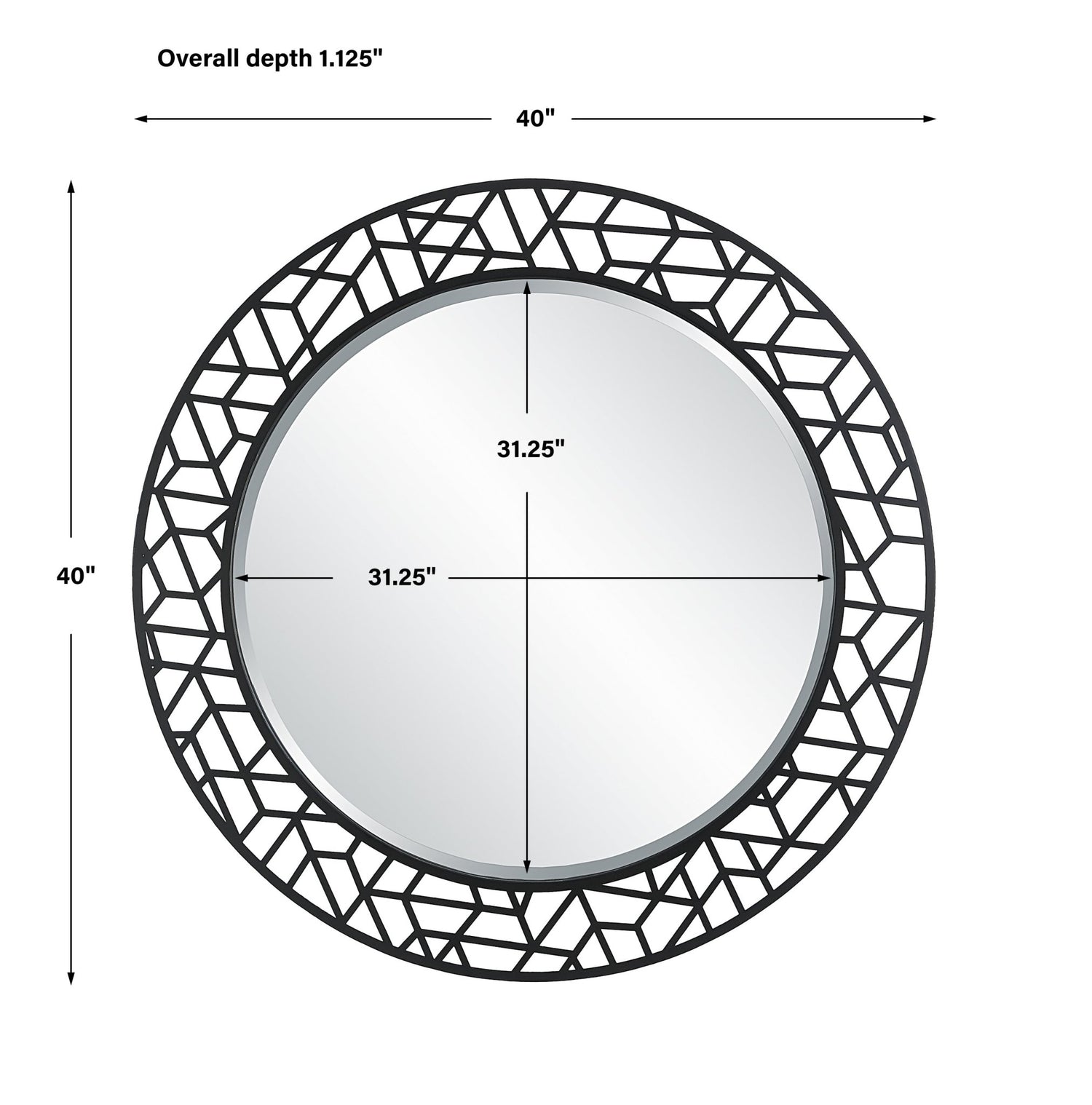 Uttermost Mosaic Metal Round Mirror - Home Elegance USA