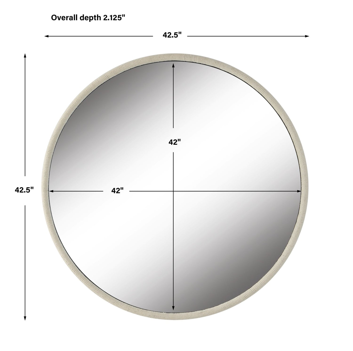 Uttermost Ranchero White Round Mirror - Home Elegance USA