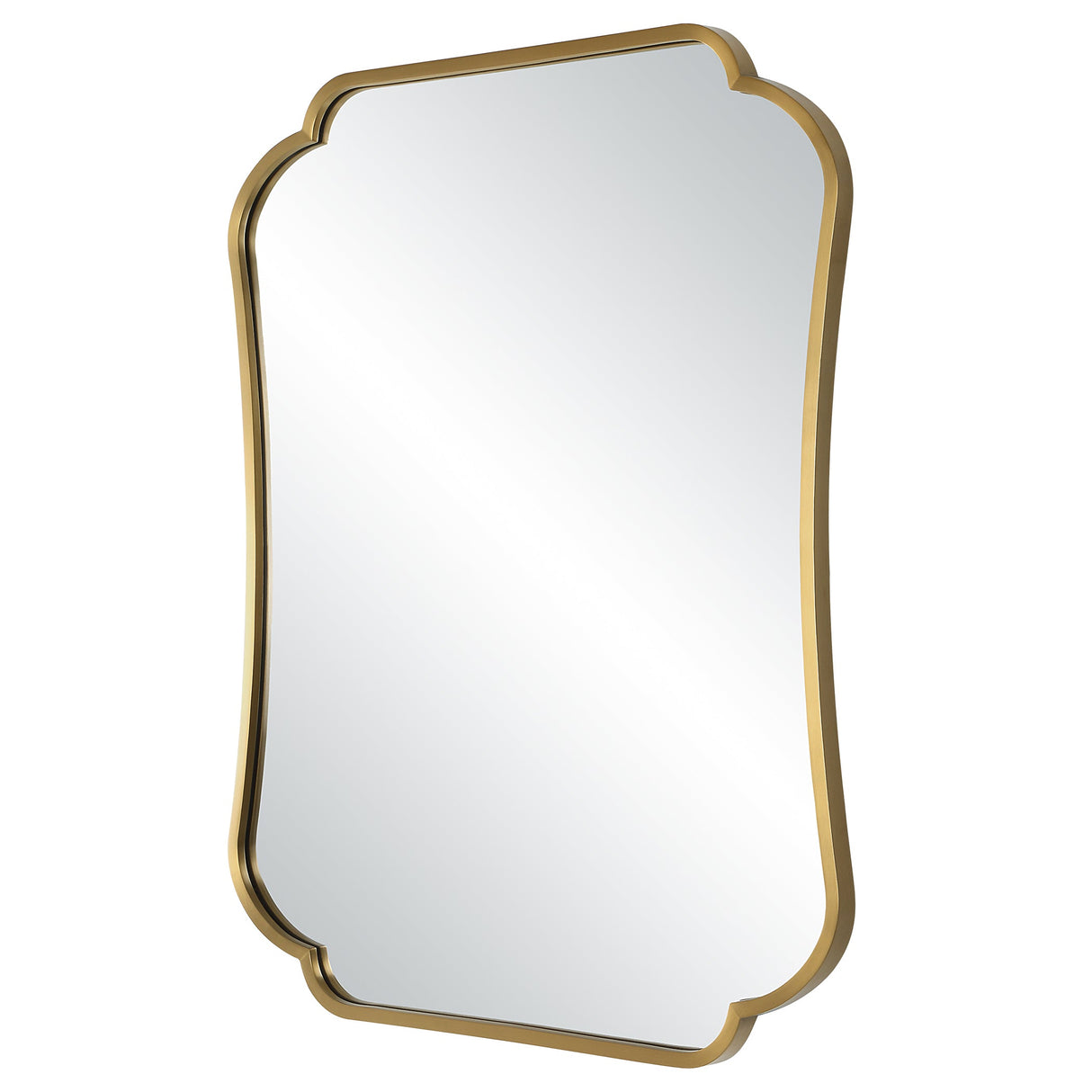 Athena Brushed Brass Mirror | Uttermost | Home Elegance USA