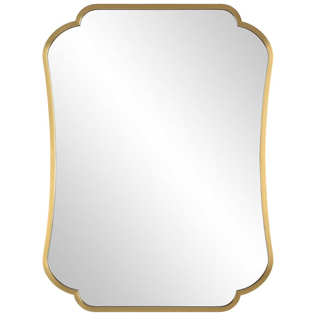 Athena Brushed Brass Mirror | Uttermost | Home Elegance USA