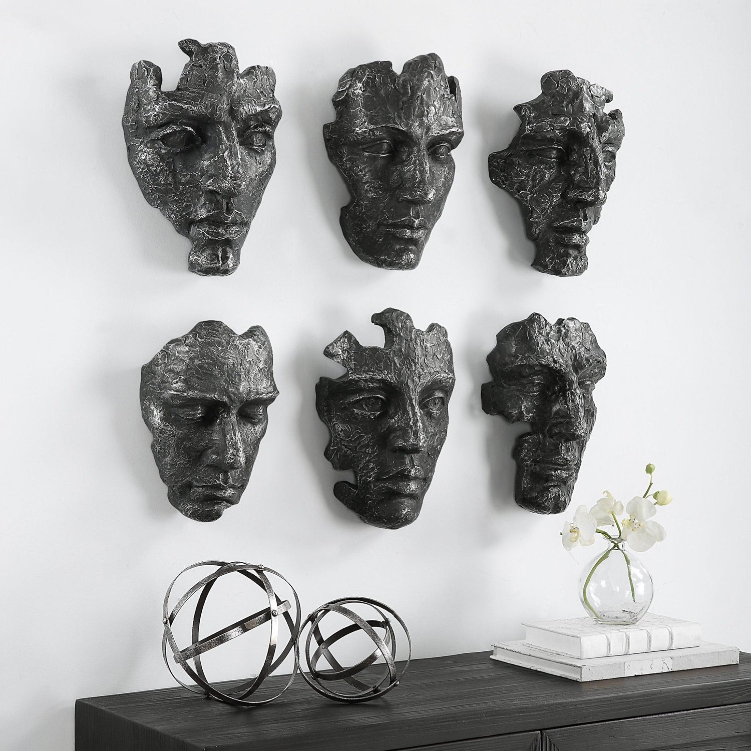 Uttermost Self-Portrait Metallic Wall Decor - Set Of 6 - Home Elegance USA