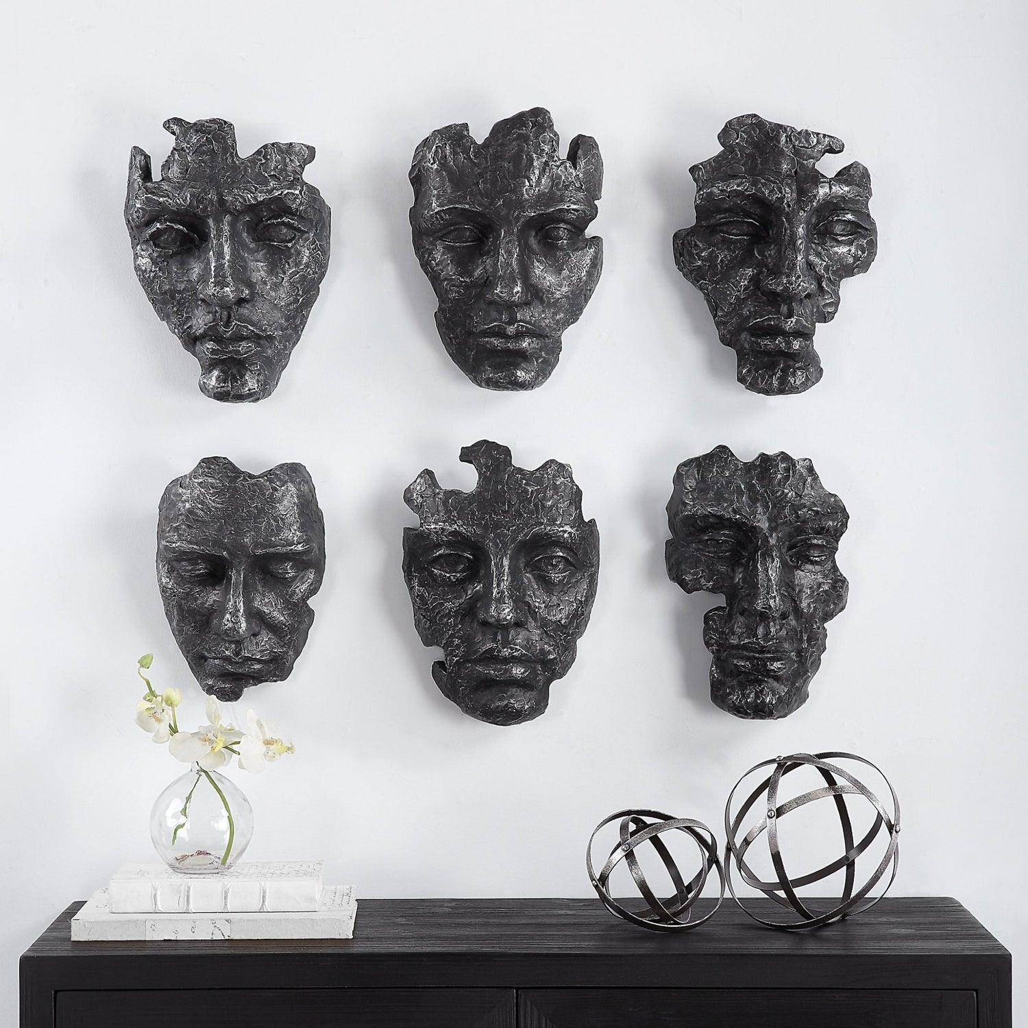 Uttermost Self-Portrait Metallic Wall Decor - Set Of 6 - Home Elegance USA