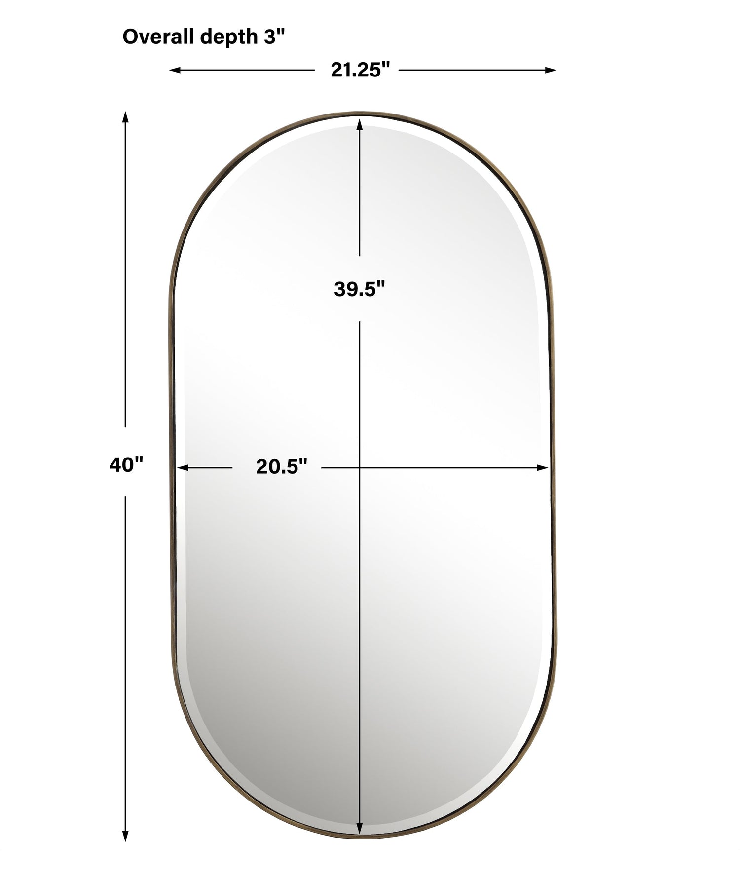 Uttermost Lago Oval Gold Mirror - Home Elegance USA