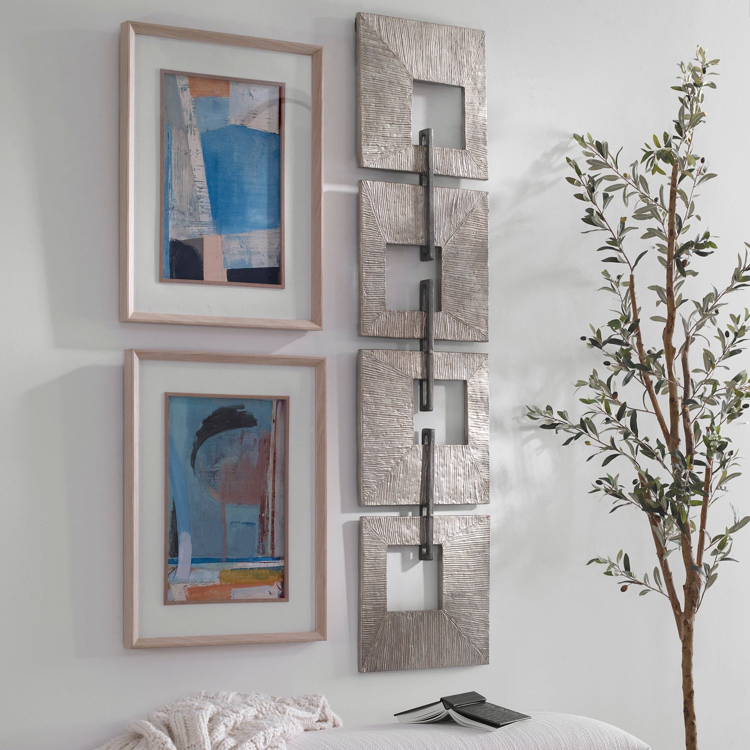 Uttermost Linked Champagne Metal Wall Decor - Home Elegance USA