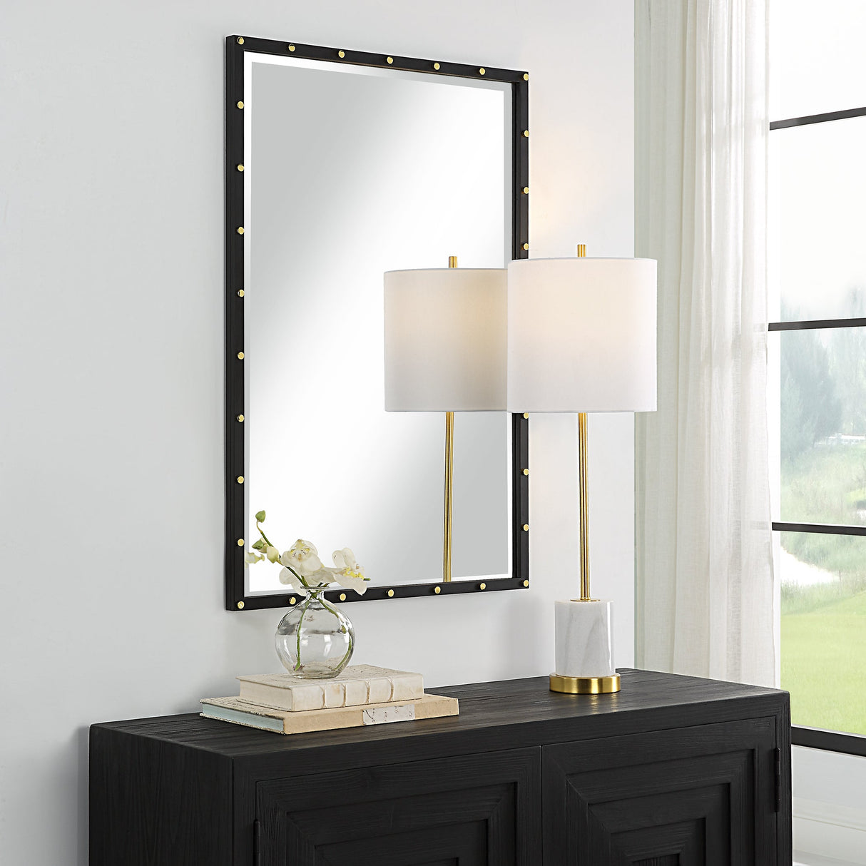 Benedo Industrial Vanity Mirror | Uttermost | Home Elegance USA