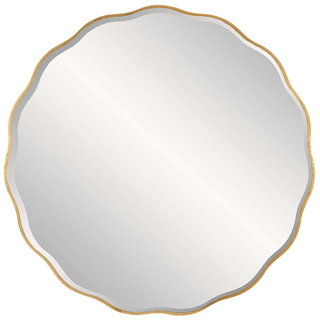 Aneta Large Gold Round Mirror | Uttermost | Home Elegance USA