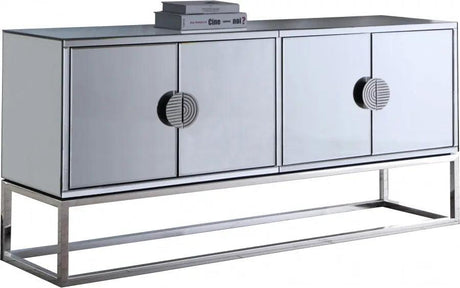 Marbella Sideboard / Buffet in Chrome Stainless Steel Base by Meridian Furniture Meridian Furniture