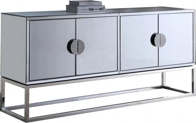 Marbella Sideboard / Buffet in Chrome Stainless Steel Base by Meridian Furniture Meridian Furniture
