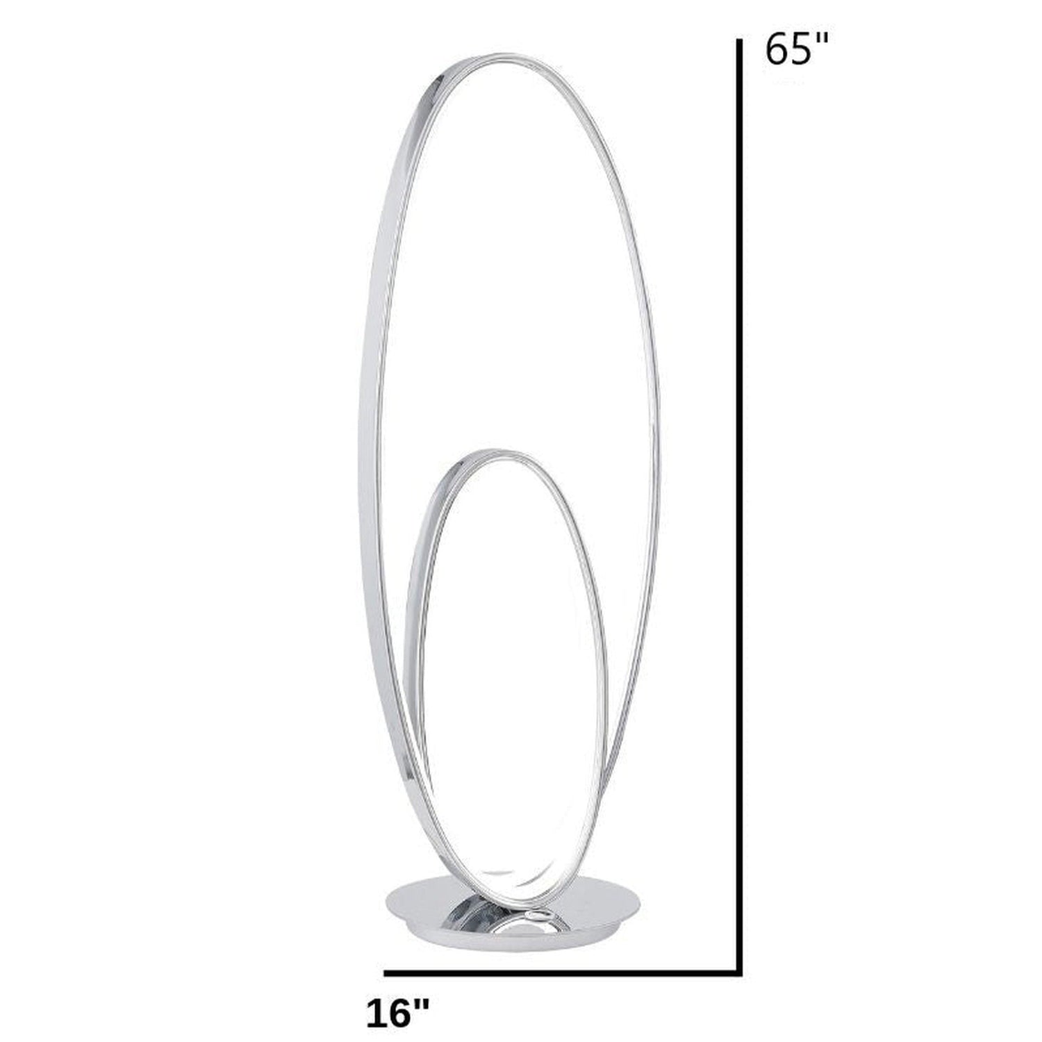 Milan Chrome LED 65" Floor Lamp // Dimmable - Home Elegance USA