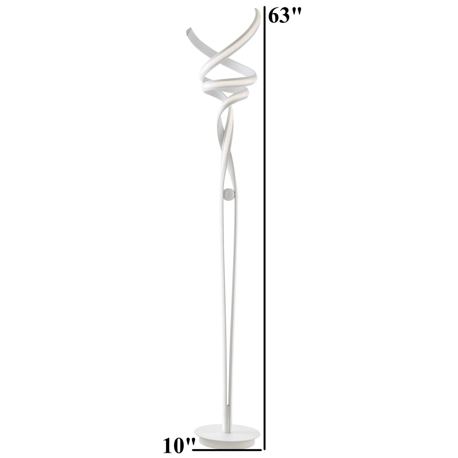 Munich LED White  63" Floor Lamp // Dimmable - Home Elegance USA