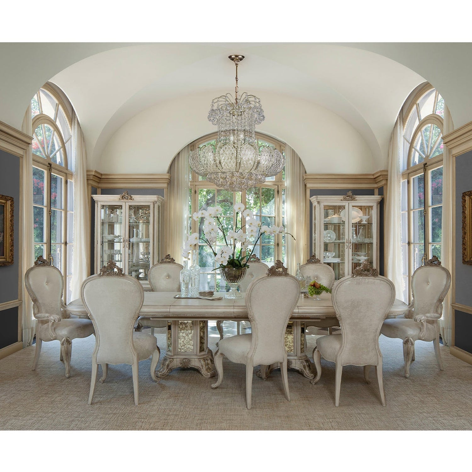 Michael Amini Platine De Royale Champagne Display Cabinet - Home Elegance USA