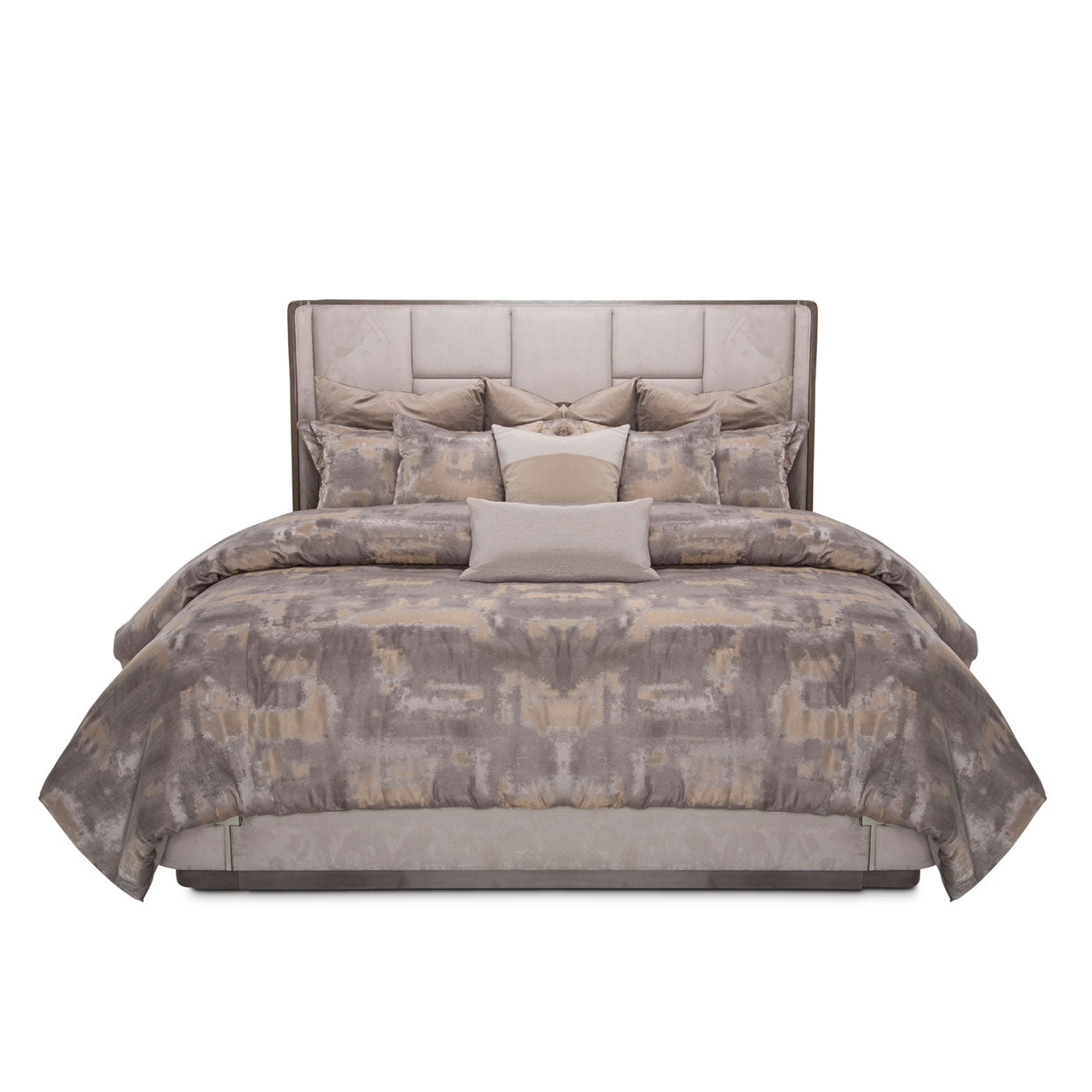 Aico Furniture - Roxbury Park Queen Multi-Panel Bed In Slate - N9006000Qnm3-220