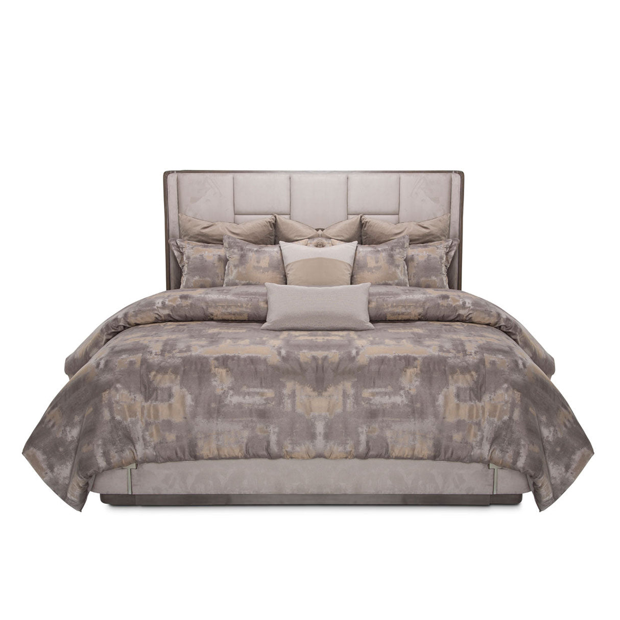 Aico Furniture - Roxbury Park Eastern King Multi-Panel Bed In Slate - N9006000Qnm3-220