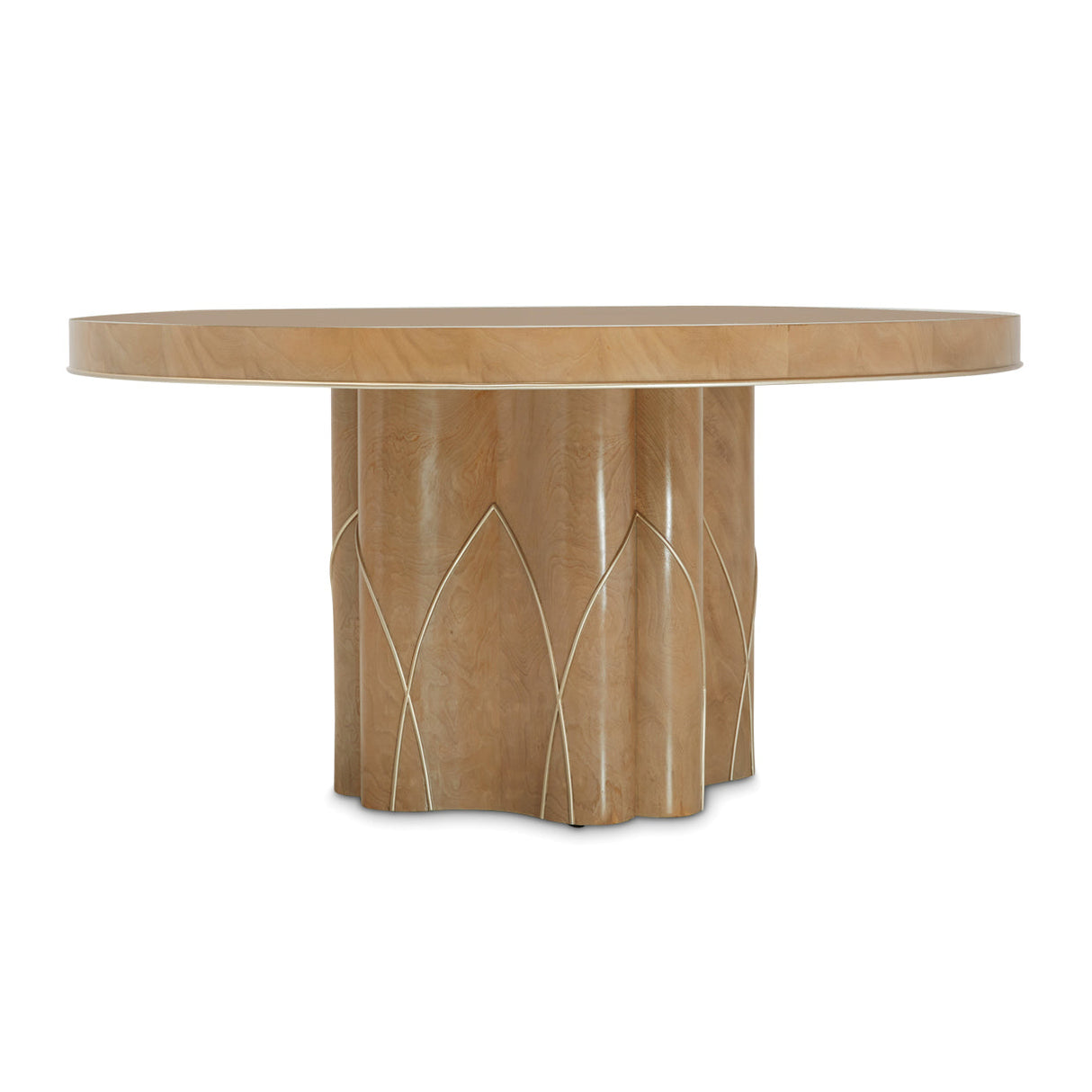 Aico Furniture - Villa Cherie Caramel Round Dining Table In Chardonnay - N9008001-134