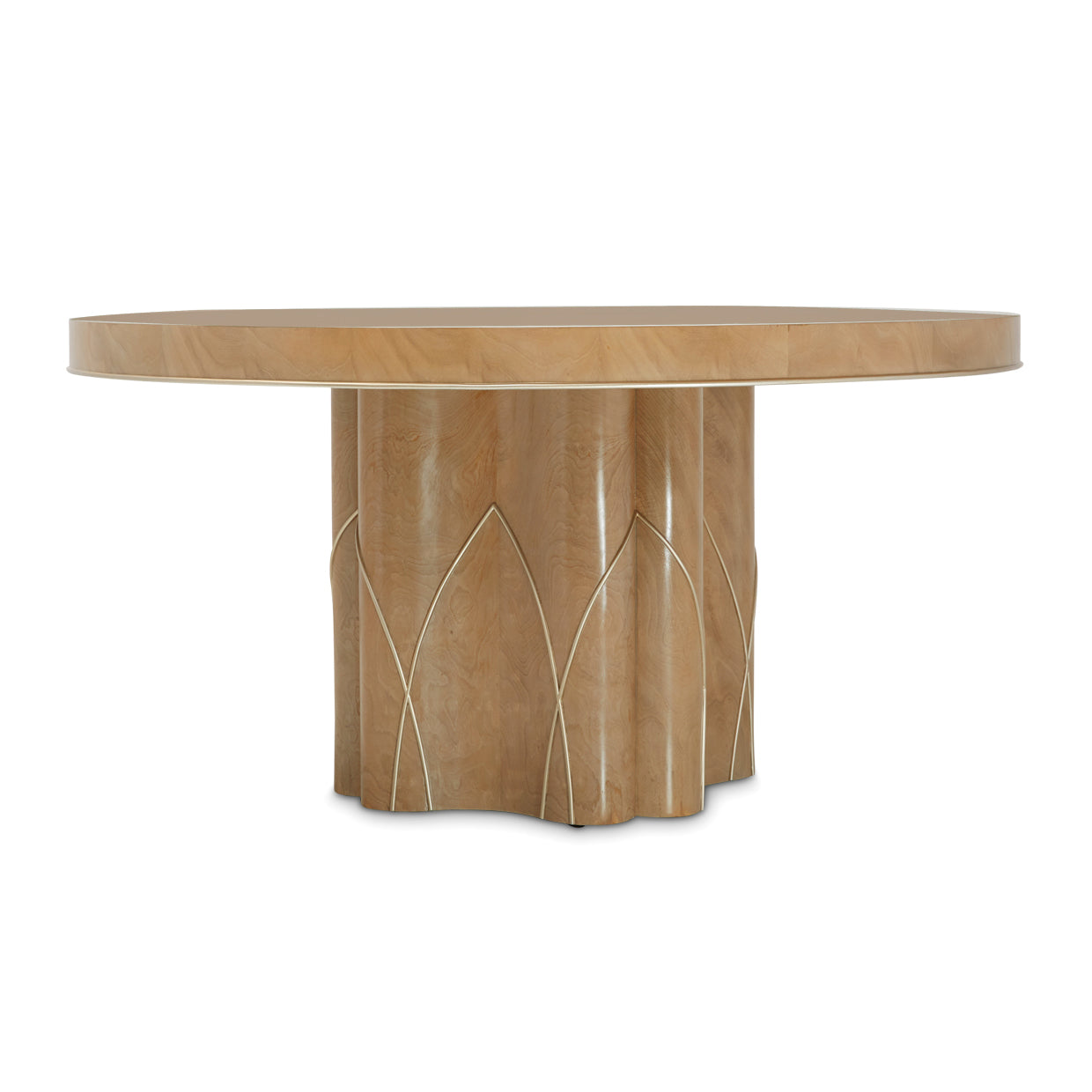 Aico Furniture - Villa Cherie Caramel Round Dining Table In Chardonnay - N9008001-134