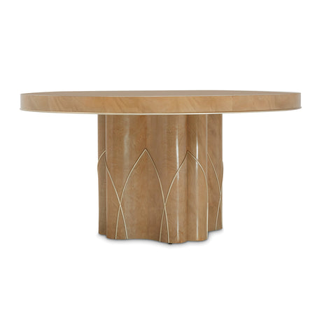 Aico Furniture - Villa Cherie Caramel Round Dining Table In Chardonnay - N9008001-134
