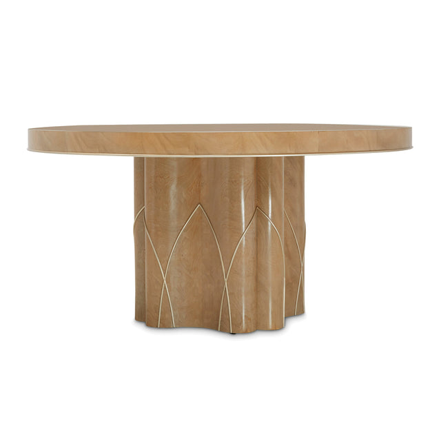 Aico Furniture - Villa Cherie Caramel Round Dining Table In Chardonnay - N9008001-134
