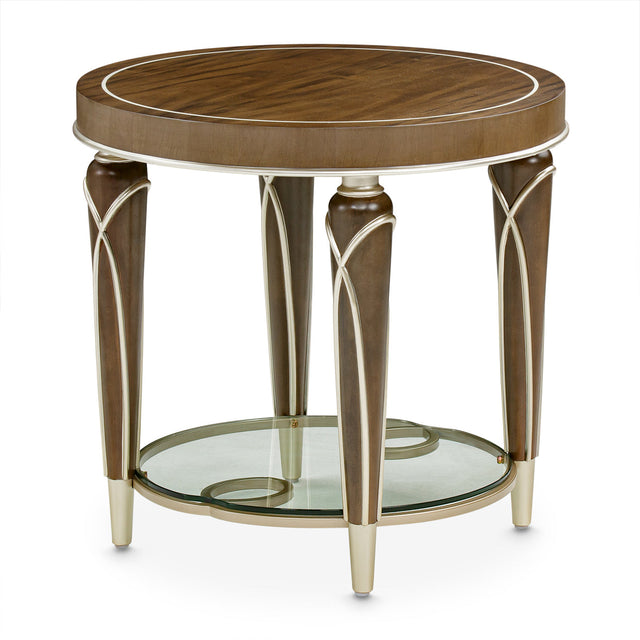 Aico Furniture - Villa Cherie End Table In Hazelnut - N9008202-410