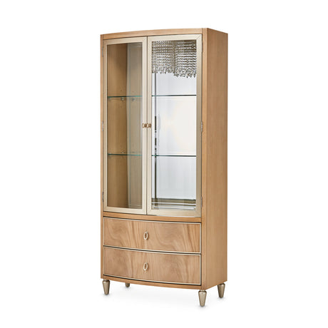 Aico Furniture - Villa Cherie Caramel Display Cabinet In Chardonnay - N9008209-134