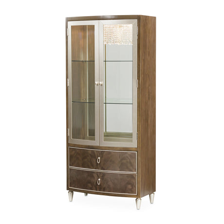Aico Furniture - Villa Cherie Display Cabinet In Hazelnut - N9008209-410