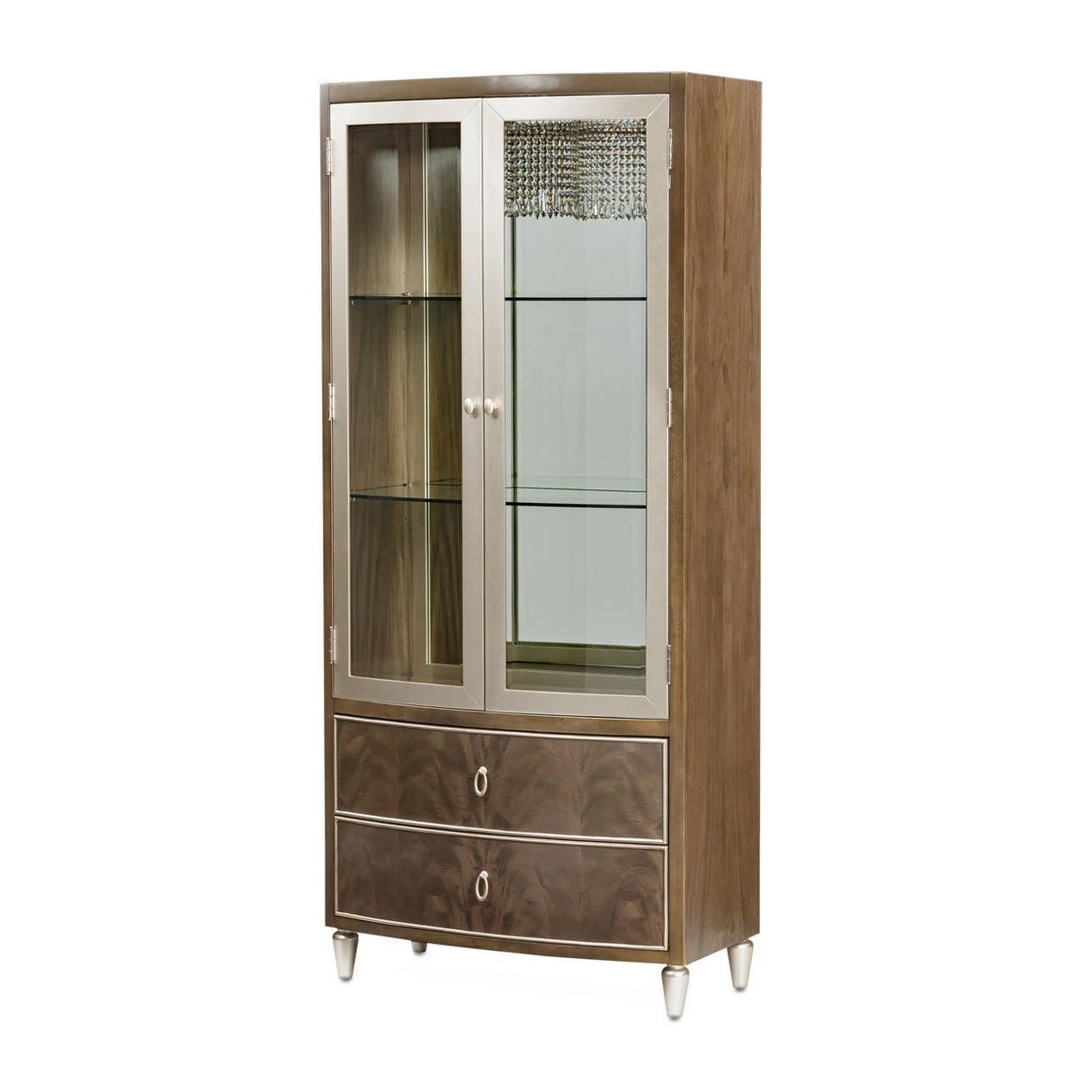 Aico Furniture - Villa Cherie Display Cabinet In Hazelnut - N9008209-410