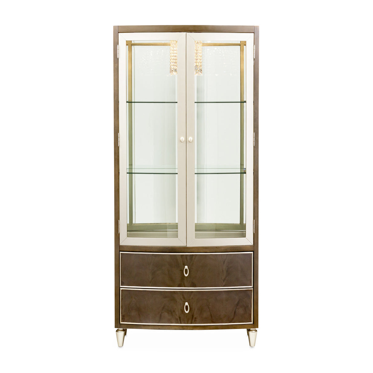 Aico Furniture - Villa Cherie Display Cabinet In Hazelnut - N9008209-410