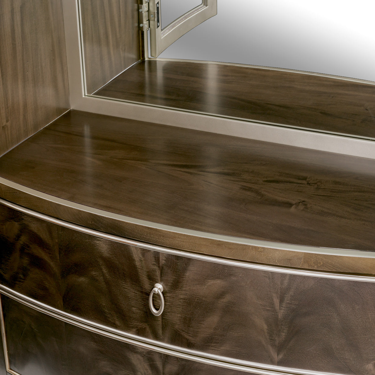 Aico Furniture - Villa Cherie Display Cabinet In Hazelnut - N9008209-410