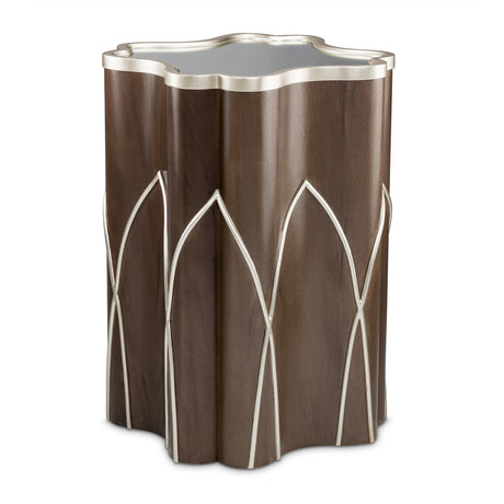 Aico Furniture - Villa Cherie Chairside Table In Hazelnut - N9008222-410
