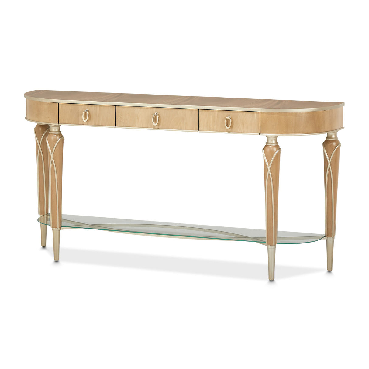 Aico Furniture - Villa Cherie Caramel Console Table In Chardonnay - N9008223-134