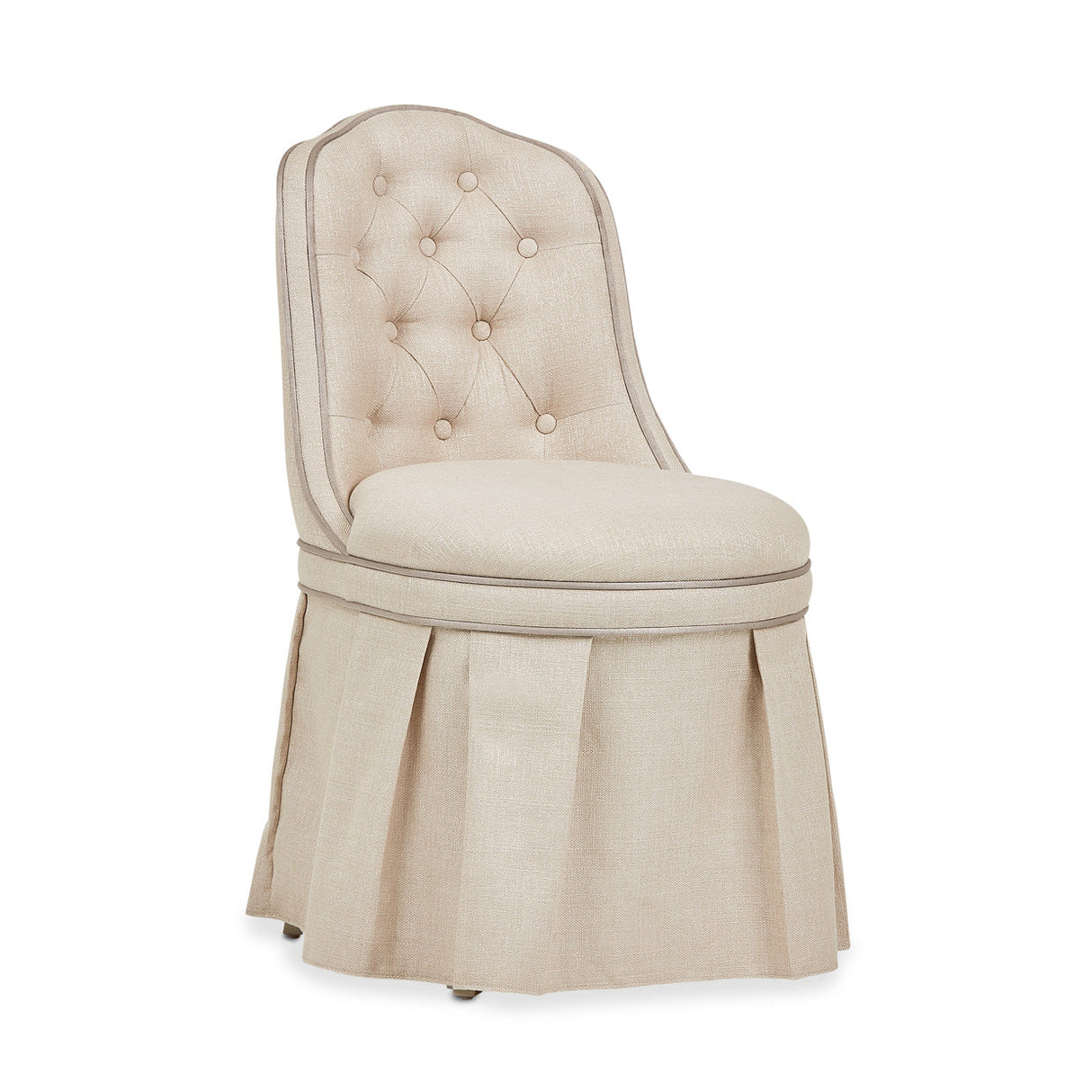 Aico Furniture - Villa Cherie Tufted Vanity/Desk Chair In Naturally - N9008804-000