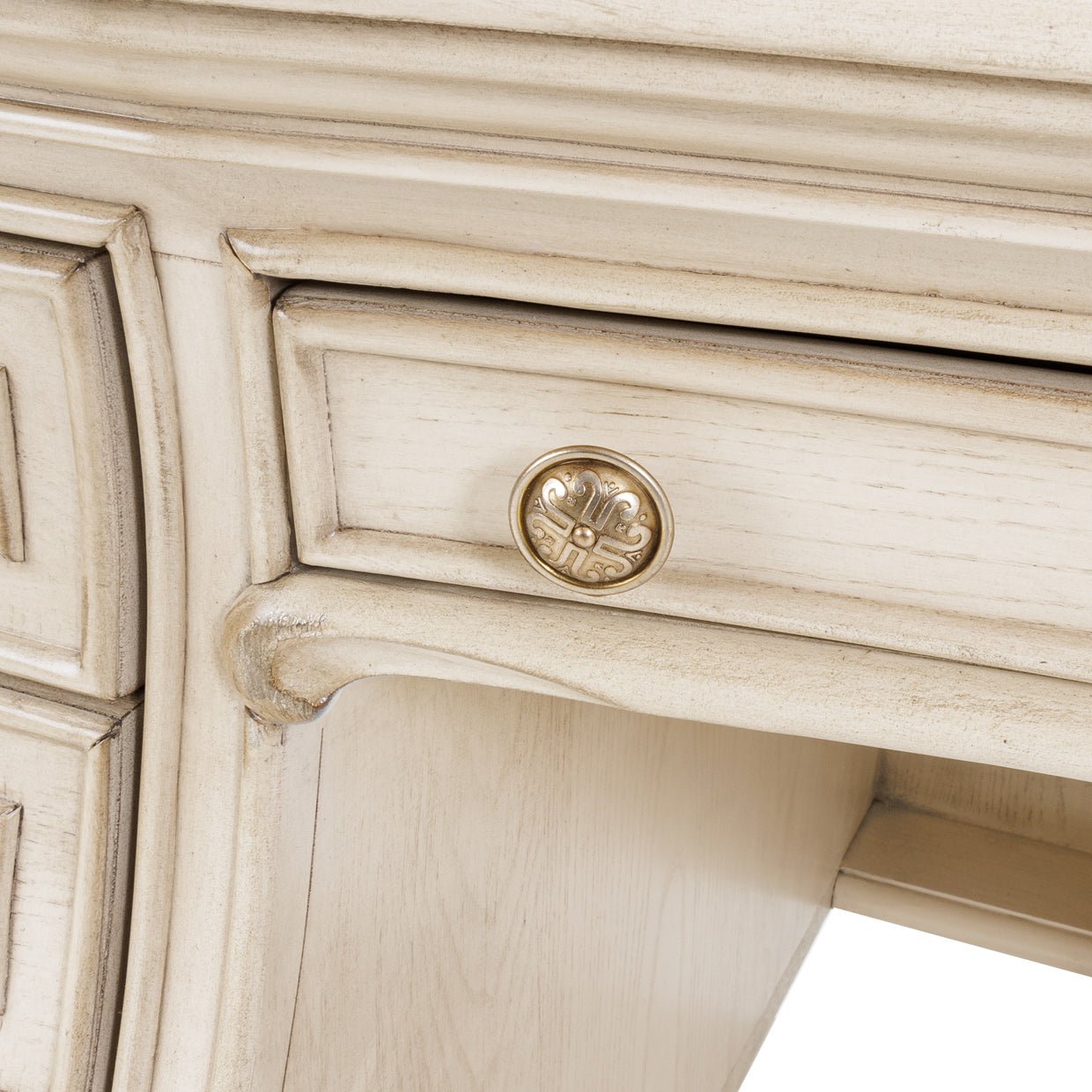 Michael Amini Platine De Royale Champagne Desk - Home Elegance USA