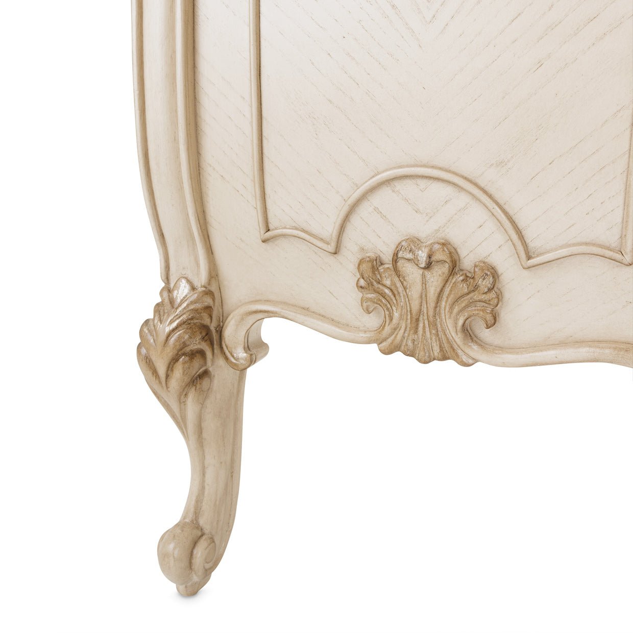 Michael Amini Platine De Royale Champagne Non-Storage Bed Bench - Home Elegance USA
