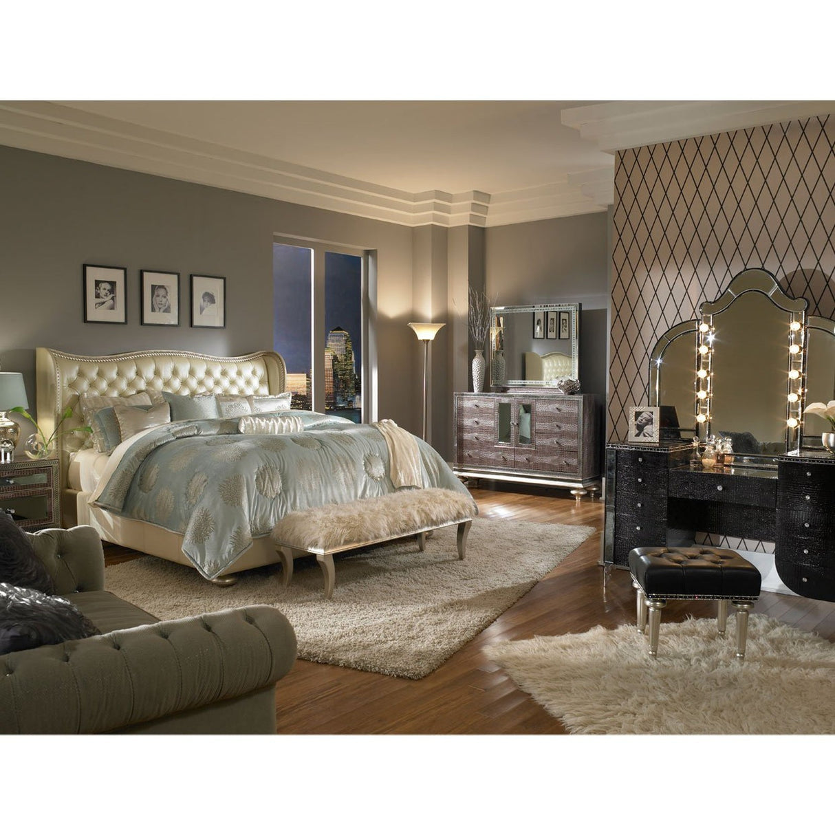 Michael Amini Hollywood Swank Bed - Home Elegance USA