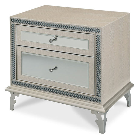 Michael Amini Hollywood Swank Upholstered Night Stand - Home Elegance USA