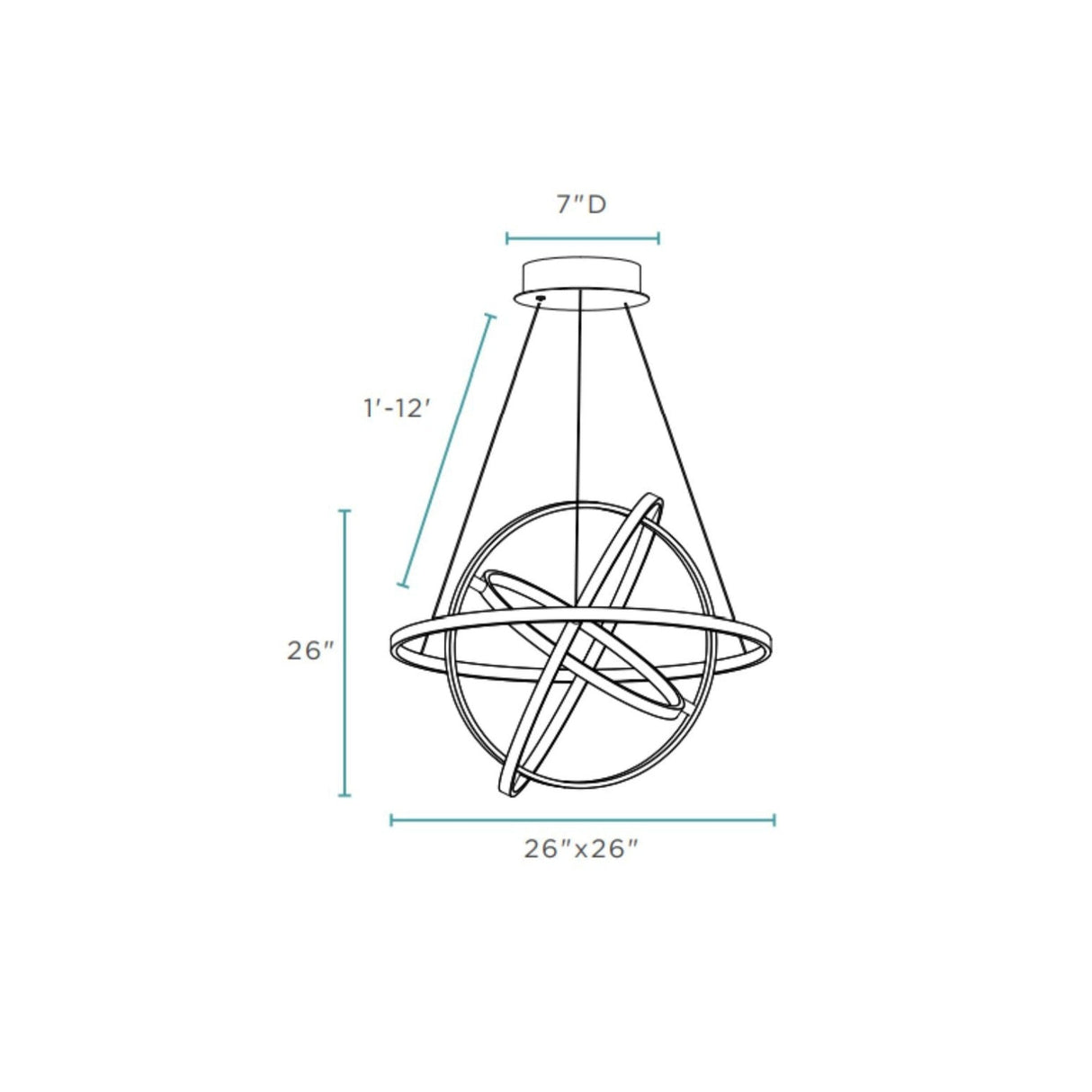 Oxford LED Adjustable Chandelier // Chrome - Home Elegance USA