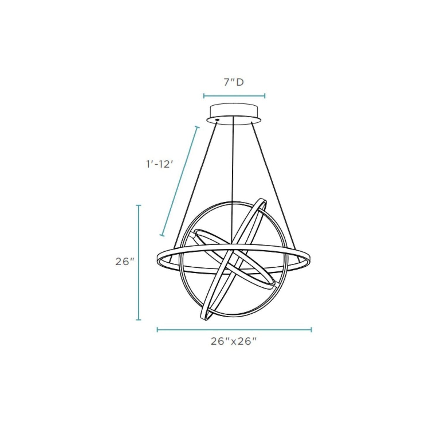 Oxford LED Adjustable Chandelier // Chrome - Home Elegance USA