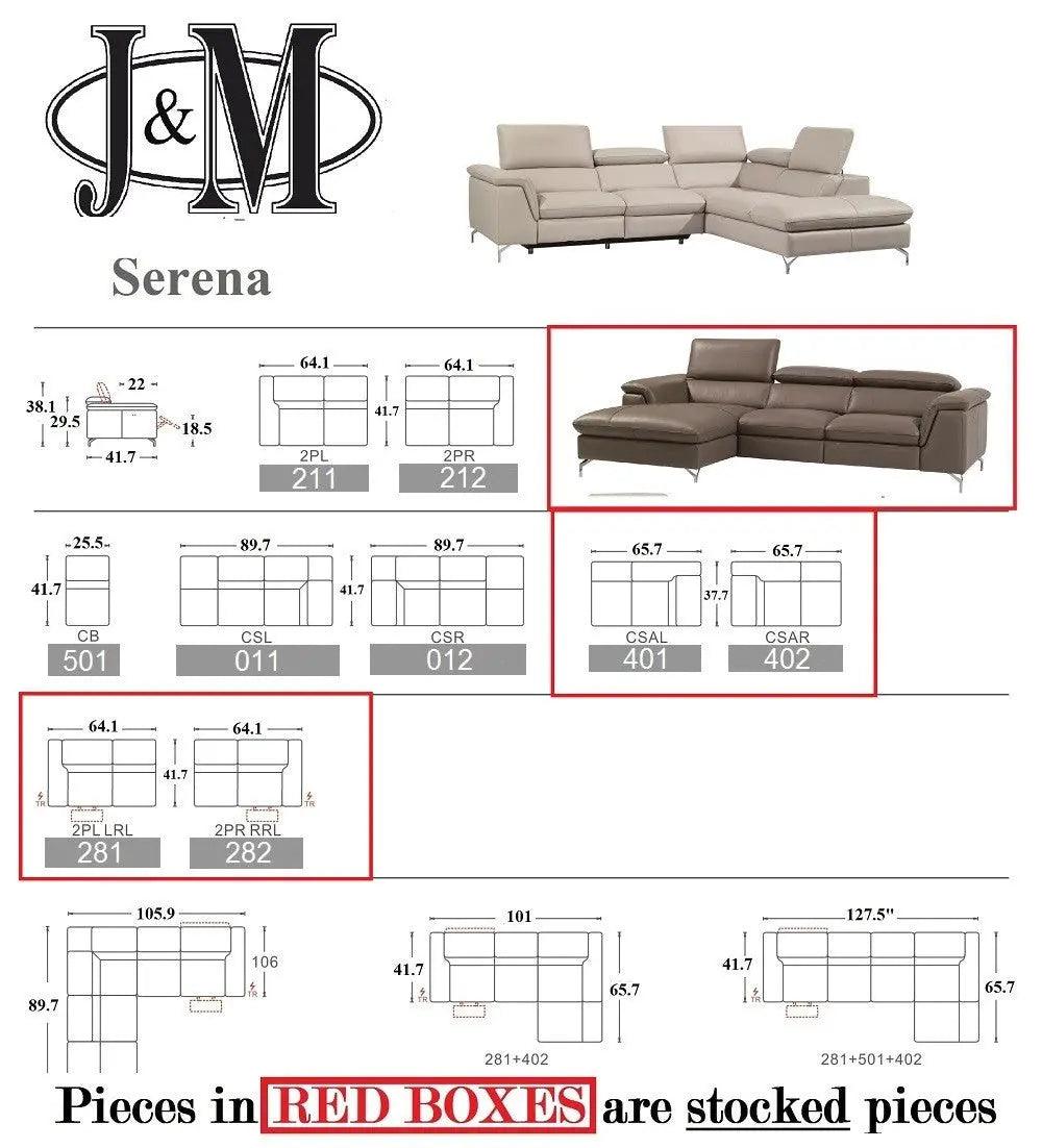 Serena Premium Leather Sectional by J&M Furniture J&M Furniture