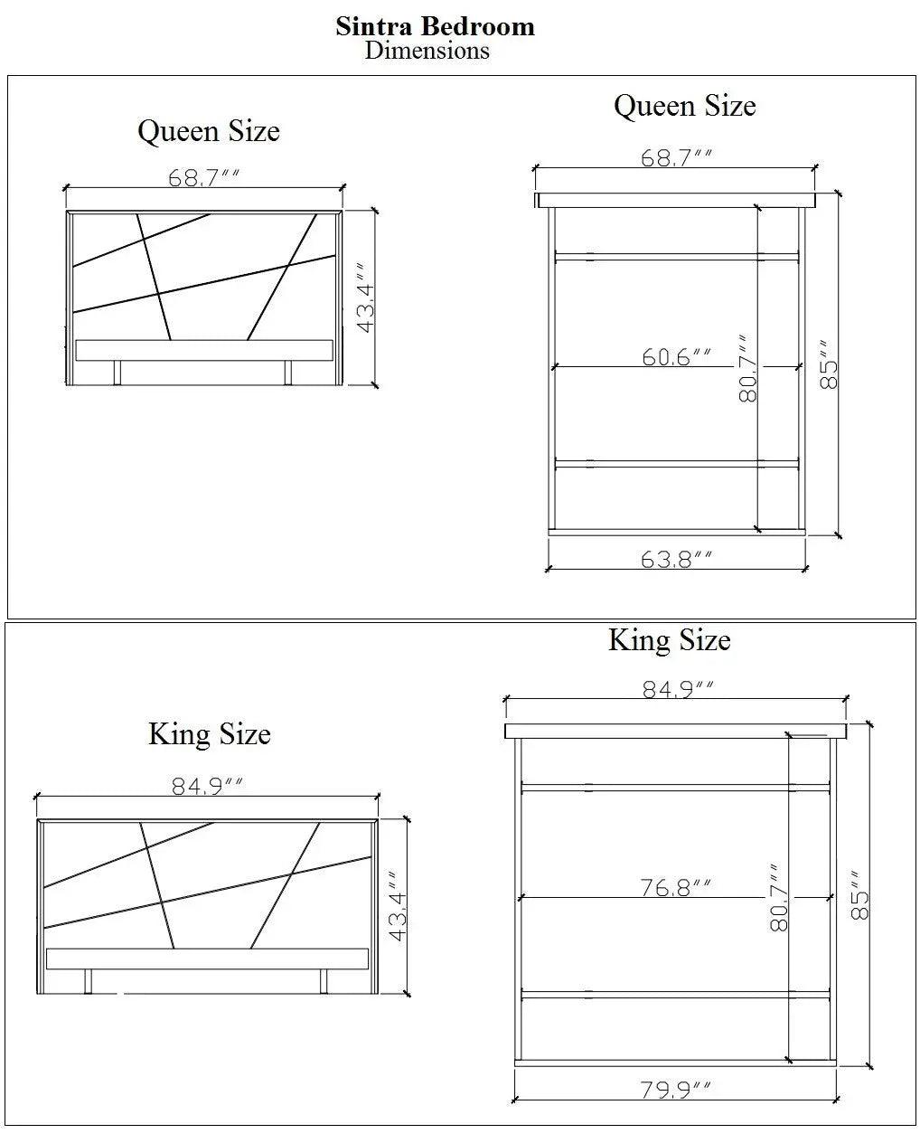 Sintra Premium Bedroom Set in Grey by J&M Furniture J&M Furniture