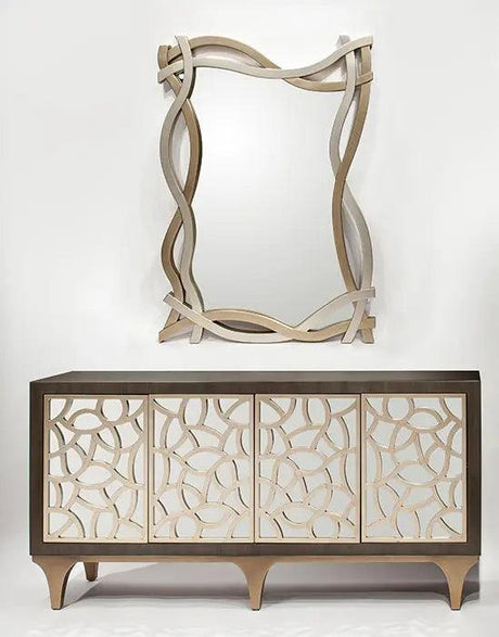 Smoky Grey / Champagne Buffet 1992-S with optional Wall Mirror by Artmax Artmax Furniture