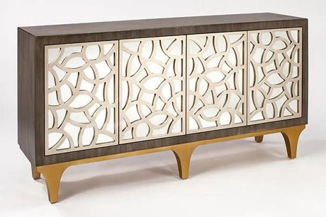 Smoky Grey / Champagne Buffet 1992-S with optional Wall Mirror by Artmax Artmax Furniture