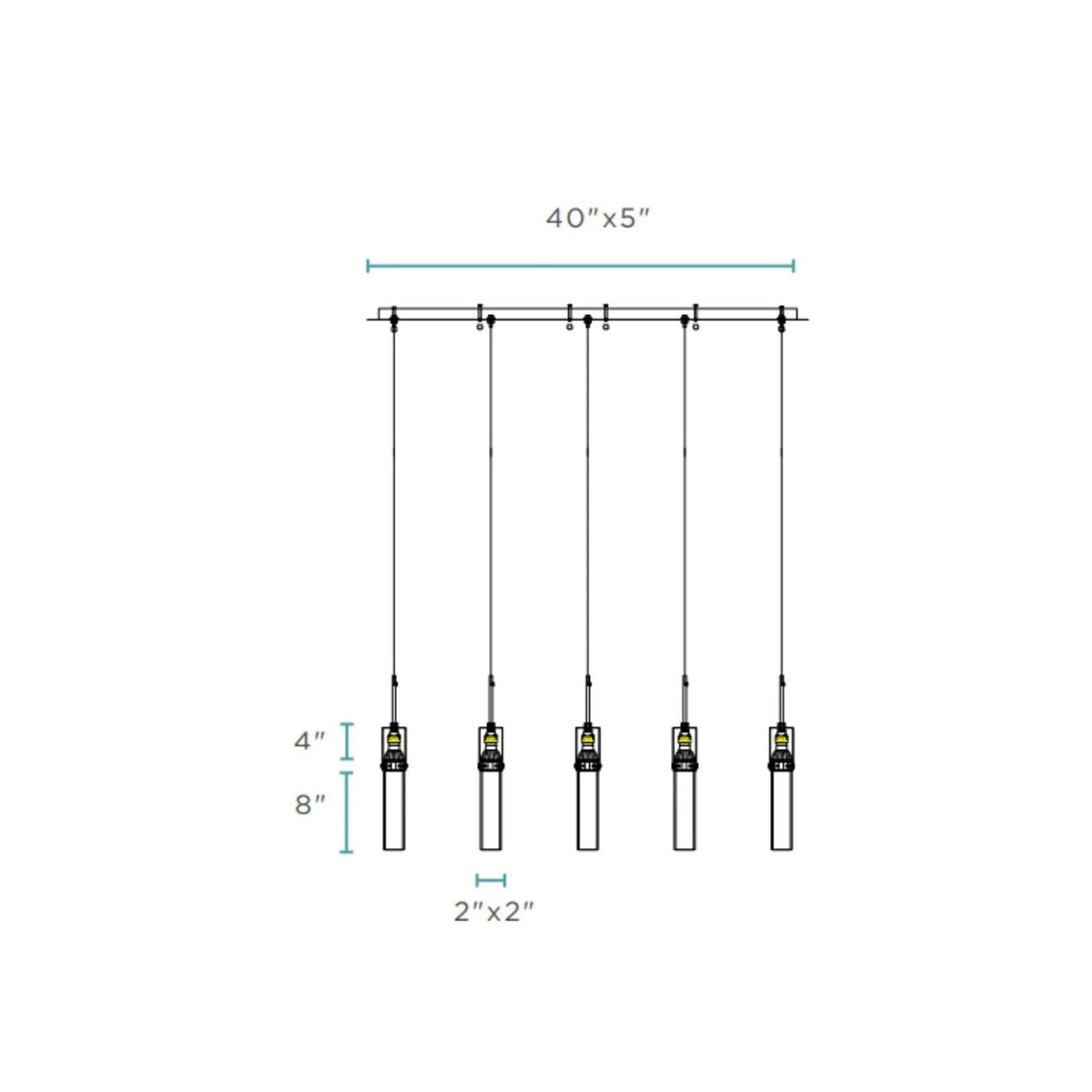 Sparkling Night Adjustable Crystal Chandelier // 5 Light - Home Elegance USA