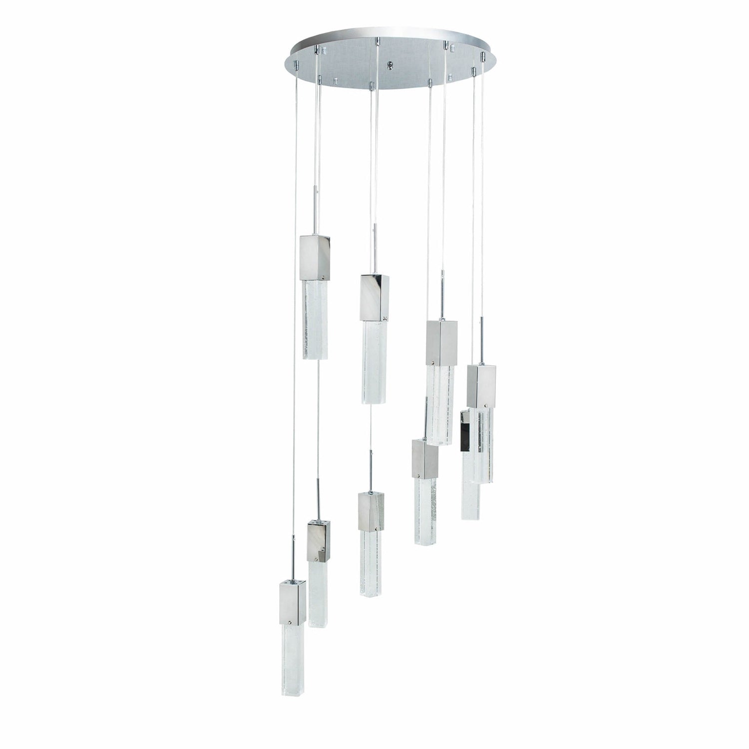 Sparkling Night Chandelier // 9 Light LED Spiral - Home Elegance USA