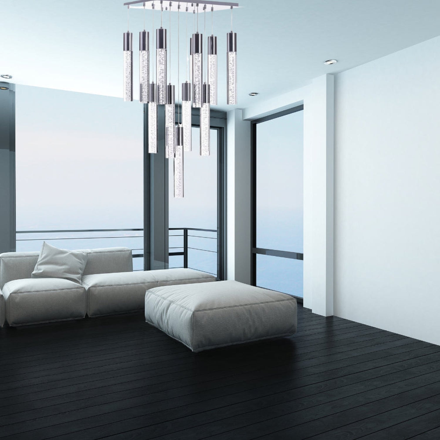 Sparkling Night Cylinder Chandelier// 13 Light - Home Elegance USA