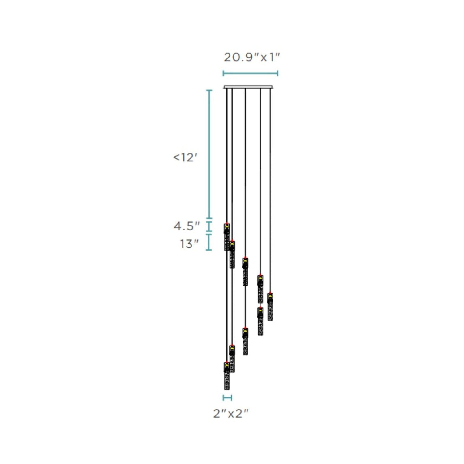 Sparkling Night Cylinder Chandelier // 9 Light - Home Elegance USA