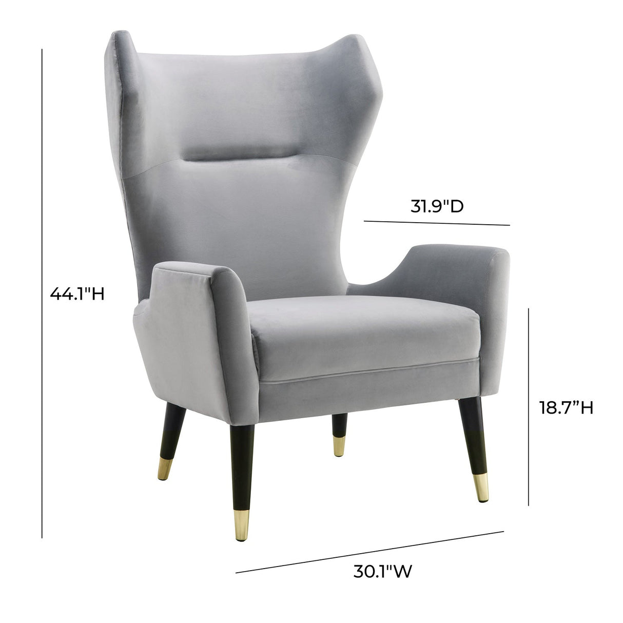 Tov Furniture Logan Velvet Chair